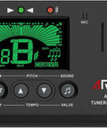 Front view of the Pocket Sized All In One Portable Digital Metronome Tuner With Tone Generator For Every Instrument, model AMT-560.