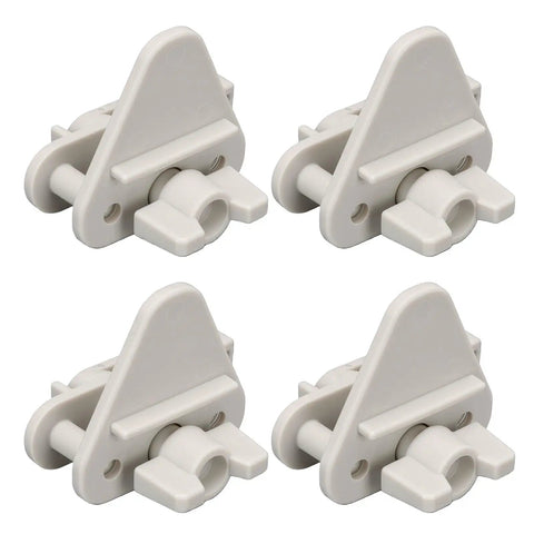Rock Solid Left Pontoon Gate Latch Fits 1 To 1.25 Inch Square Boat Frames Heavy Duty Secure Fastener in four pack