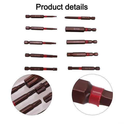 Top Notch 20-Piece Screwdriver Bits Set With Storage Box Featuring Magnetic Drill Bit Holder Kit For Torx Star Hex And Slotted Flat Head Driver Assortment Built To Last Heavy Duty Metal Construction Perfect For Any Handyman Job, close-up of hex bits