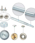 Boat Cover Snap Kit Marine Grade Canvas Snaps And Fasteners With Two Setting Tools 60 Pieces Silver Color for DIY Projects