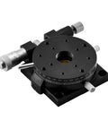 Premium Manual Rotary Stage Micrometer Head With Heavy Duty Bearing For Cnc Machining And Optical Testing, 60mm black rotary setup.
