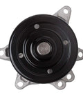 Keep Your Engine Cool And Running Smooth With This Badass Water Pump Kit Engineered For A Precise Fit On 1 Point 8 Liter L4 Motors 98 Through 08 Toyota Corolla Matrix Celica Vibe Prizm MR2 top view of black and silver water pump