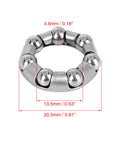 4 Pack Bike Ball Bearing Cages With 7 Balls 20.5 Mm Outer Diameter 13.5 Mm Inner Diameter Crank And Wheel Bearing Retainer Set