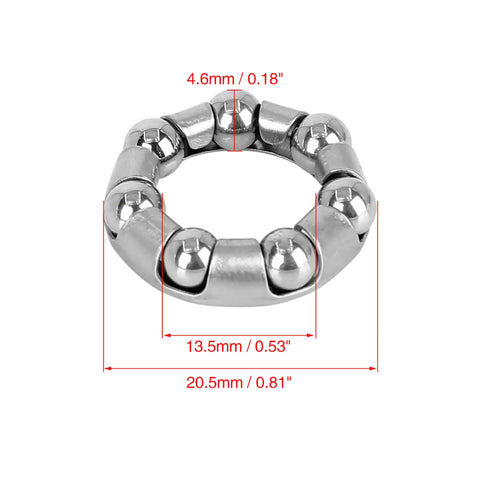 4 Pack Bike Ball Bearing Cages With 7 Balls 20.5 Mm Outer Diameter 13.5 Mm Inner Diameter Crank And Wheel Bearing Retainer Set