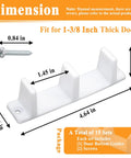 15 Piece Kit di guide inferiori in plastica per ante scorrevoli di armadi con viti, per ante di un pollice e tre ottavi. Inches Spesso