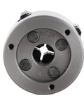 Heavy Duty 4 Jaw Independent Lathe Chuck With 3 Inch Reversible Jaws Manual Machine Shop Workhorse visible from the front angle.