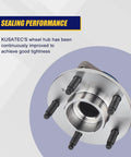 Front/Rear Sealed Wheel Hub and Bearing Assembly 513121, 2pc Set, 5-lug, highlighting sealing performance