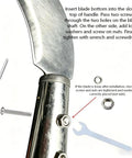 Adjustable Fifty Inch Long Handle Scythe With Heavy Duty Three Section Detachable Weed Cutter And A 12.6 Inch Stainless Steel Blade assembly