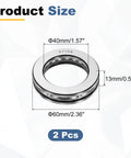 2 pcs thrust ball bearings, chrome steel, 40mm bore, 60mm OD, 13mm thick, ABEC5, model 51108