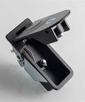 Close-up of a keyless sealed lever latch cam lock with swing handle, durable steel, for industrial cabinets and panel doors.
