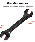 2 Pack Bicycle Cone Spanner Hub Wrench Set With Double Sided Pedal Wrenches For 13mm And 14mm Sizes Wheel Hub Axle Cone Adjuster Tools