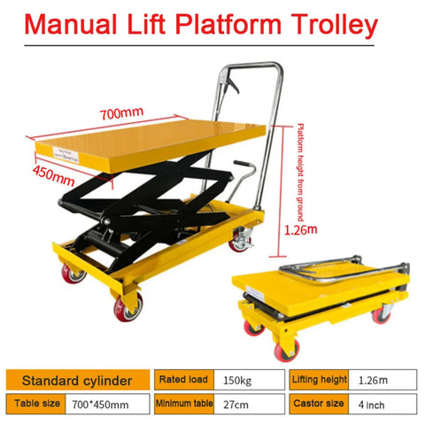 Heavy Duty Hydraulic Scissor Lift Work Table With Foot Pump Control And Lockable Casters Built Tough Real Deal Heavy Load Trolley For Garage Shop Or Home Projects No Sweat