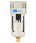Heavy Duty Aluminum Water Filter for Compressed Air Systems with Auto Drain, High Filtration Efficiency, G3/8 Pipe Size, front view