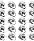 20Pcs Zinc Alloy Shelf Pegs for Glass Cabinet Shelves, easy manual install heavy duty silver bracket supports in set layout