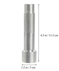 17mm Metal Eyelet Punch Tool Kit component for leather craft, cylindrical design with measurements