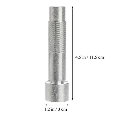 17mm Metal Eyelet Punch Tool Kit component for leather craft, cylindrical design with measurements