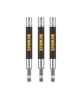 Three Six Inch Magnetic Drive Guide with Self Retracting Sleeve and Magnetic Bit Holder for Quick No Mess Screw Driving 3 Pack