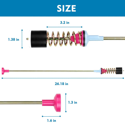 2024 Upgraded Washer Suspension Rods Replacement Kit dimensions with stainless steel rods and rubber parts