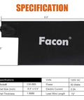 Heavy Duty Silicone Battery Heater Pad With Auto Thermostat Control 8.5x5.5 inches for winter use, 120V 60 Watts, grey.