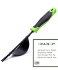 Heavy Duty Weeding Tool With Lever Design Weed Puller Deep Digging Two Pronged V Shaped Fork Ergonomic No Slip Grip Handle