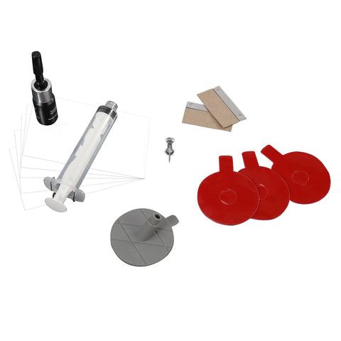 Windshield Crack Repair Kit For Cars With Nano Repair Fluid And Auto Glass Sealant components view
