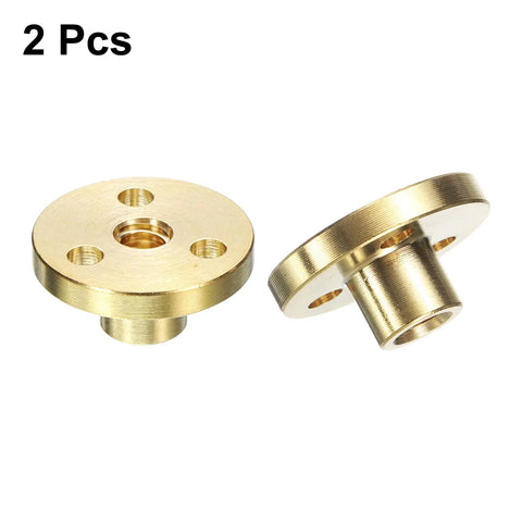 Two Pack Beefy 5mm Brass Lead Screw Nut For T5 Acme Thread With 1mm Pitch 4 Start 4mm Lead for 3D Printer Z Axis, set of two