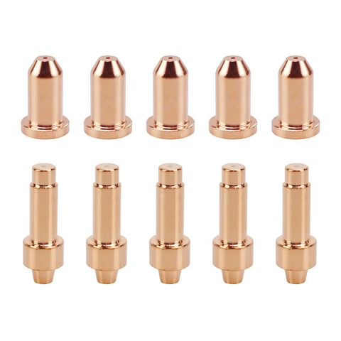 Electrode And Nozzle Tip Set For Hobart Airforce 40i XT40R Plasma Cutter Torch 10 Piece Consumables Kit
