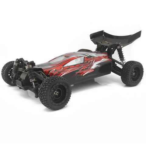 RC car with On Road And Off Road 1.9 Inch Tire Set, 12mm hub rim wheels for TT01 TT02 XV01, showcasing stable handling performance.