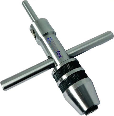Real Deal Two Piece Pilot Spindle Tap Wrench Set Rock Solid For Shop Floor Use Featuring Quick One Sixteenth To Half Inch Opening Range, steel, precision tool.