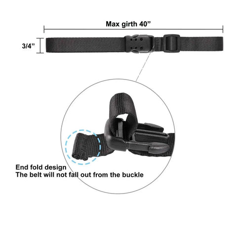 40 Inch Quick Release Nylon Straps With Buckles Adjustable And Beefy Heavy Duty Tie Down Straps UV And Wear Resistant Durable Black