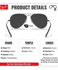 RB3025 Pilot Shape Polarized Sunglasses For Men And Women With Modern Edge Durable Frame All Day Comfort Includes Official Eyewear Kit