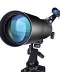 80mm Aperture Refractor Telescope For Adults And Beginners Portable Travel Scope With Backpack Compact Dope Stargazing Kit For Kids Crisp Light Gathering For Night Sky Views on tripod