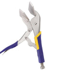 10 Inch Locking Sheet Metal Clamp Duckbill Pliers with Adjustable Screw, carbon steel plated for metalworking
