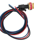ICM 380 pressure transducer sensor with brass fitting and red, blue, black leads