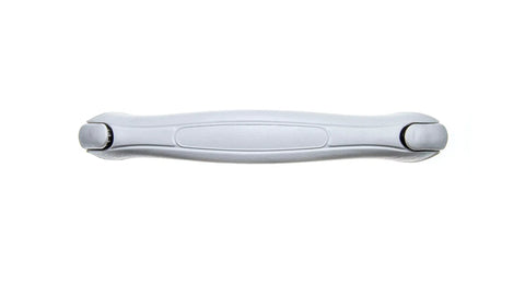 Ergonomic One-Piece Vinyl Grab Handle with marine grade durability for boats and RVs, 8.75 inch, white finish, polypropylene core