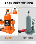 6 Ton Hydraulic Bottle Jack For Auto And Truck Repair Heavy Duty Workhorse With Adjustable Height From 7.28 To 14.17 Inches 12000 Lb Capacity Lightweight 7.94 Lb Safety Oil Bypass Orange Finish comparison