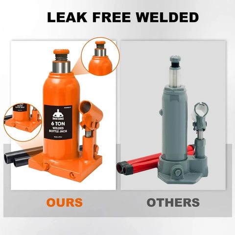 6 Ton Hydraulic Bottle Jack For Auto And Truck Repair Heavy Duty Workhorse With Adjustable Height From 7.28 To 14.17 Inches 12000 Lb Capacity Lightweight 7.94 Lb Safety Oil Bypass Orange Finish comparison
