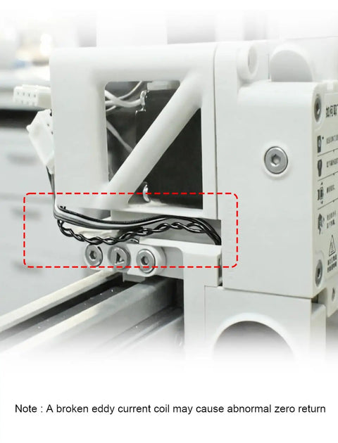 Eddy Current Coil Sensor Replacement for Bambu Lab A1 and A1 Mini Extruder, showcasing installation area with wires.