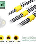 IP68 Waterproof 4 Way Junction Box Built Tough For Outdoor Use With 4 Channel Cable Connector And Lighting Connector External Coupler Cable Gland For 4-14mm