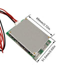 Beefy 4S 100A 12V BMS Protection Board With Smooth Cell Balancing For LiFePO4 Battery Banks, dimensions shown with wires.