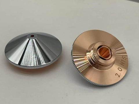 10Pcs Laser Cutting Nozzles, Double Chrome Plated, Heavy-Duty Copper Welding Nozzle for Raytools WSX Precitec Boci Laser Heads