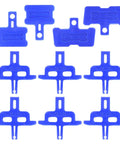 All In One Pro Grade Hydraulic Disc Brake Pad Spacer Set With Three Styles Bleed Blocks And Pad Spreader Tool in blue plastic