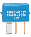 Set Of 2 Beefy 4 Pin Automotive Relay Plug And Play Drop In Replacement For 90987-02027 156700-2870 High Quality Durable AC Relay For Cars Trucks And SUVs blue 12V