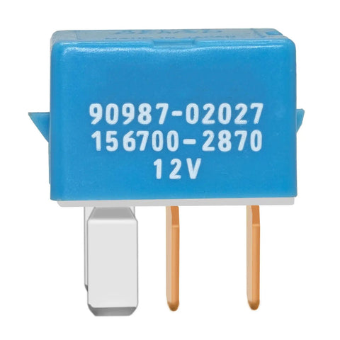Set Of 2 Beefy 4 Pin Automotive Relay Plug And Play Drop In Replacement For 90987-02027 156700-2870 High Quality Durable AC Relay For Cars Trucks And SUVs blue 12V