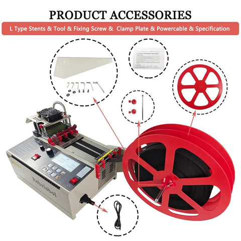 Must Have Versatile Webbing Cutting Machine With 5 Inch Lcd Display For Quick Cutting of Tape, reel, and accessories