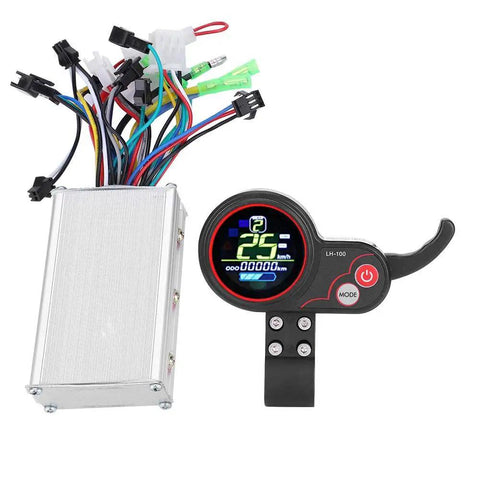 36V Brushless Motor Controller Using Sine Wave Technology And Clear LED Display For Electric Bikes Ebikes And Fat Tire Scooters with wiring and display.