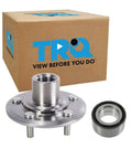 Front Wheel Bearing And Hub Assembly Kit 2 Piece Direct Fit For Acura RDX And Honda CRV Compatible With 2007 Through 2018 Models Includes One Front Wheel Bearing And One Front Wheel Hub AWD And 4WD Ready shown with TRQ packaging