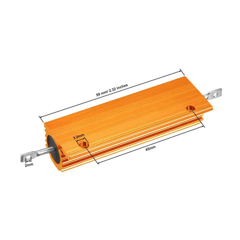 Pack Of Two Rock Solid 100 Watt Wirewound Resistors 10 Ohm Aluminum Case Heat Dissipating Mount For Led Ballast Tester And Voltage Dropper Built Tough For Daily Grind