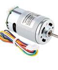 RS-555 Permanent Magnet DC Hall Encoder Gear Motor 6V 12V 24V High Speed Up To 16000 RPM For Robotic Automations And Stable Industrial Projects That Really Rock Your World, with multi-colored wires.