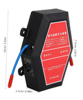 Hella Compact Self Activating Automotive Fire Extinguisher Straight Up Rapid Flame Suppressant Aerosol Emergency Kit side view with blue and red nozzle